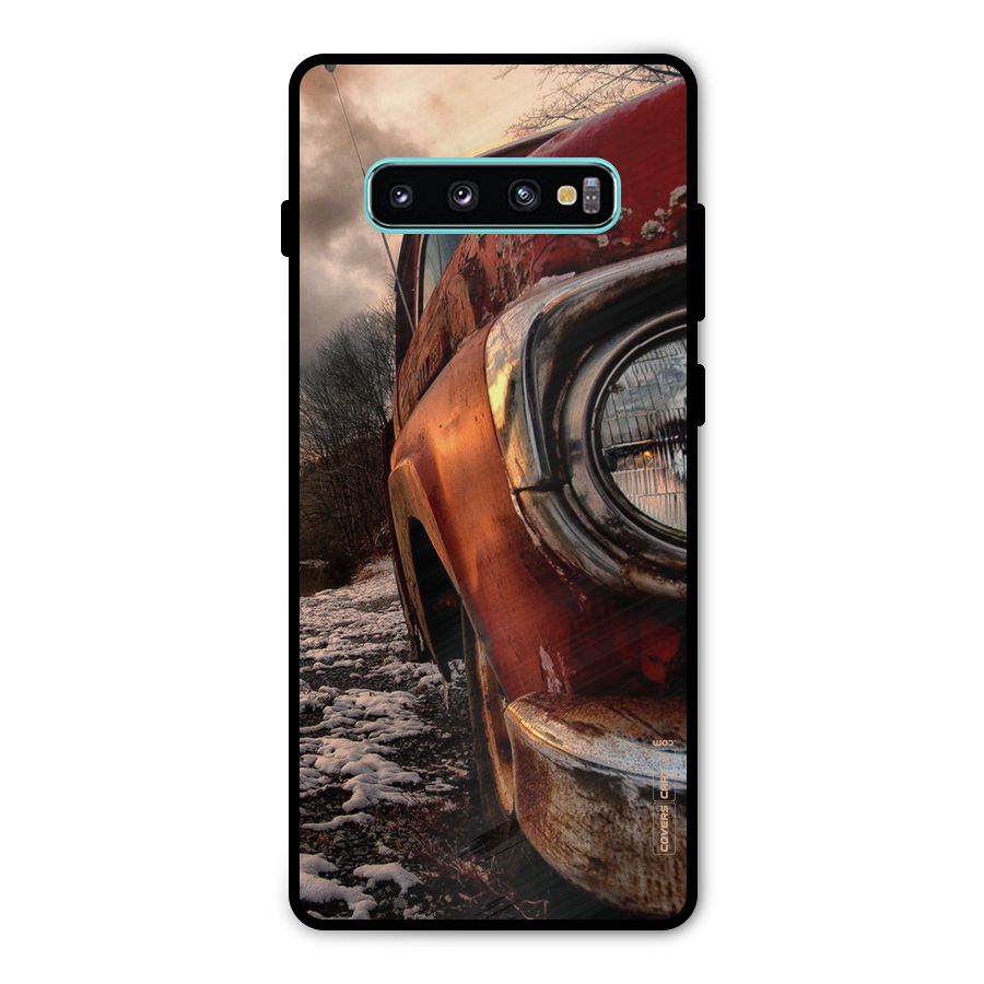 Vintage Car Headlight Metal Back Case for Galaxy S10 Plus