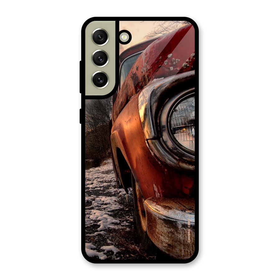 Vintage Car Headlight Metal Back Case for Galaxy S21 FE 5G (2023)
