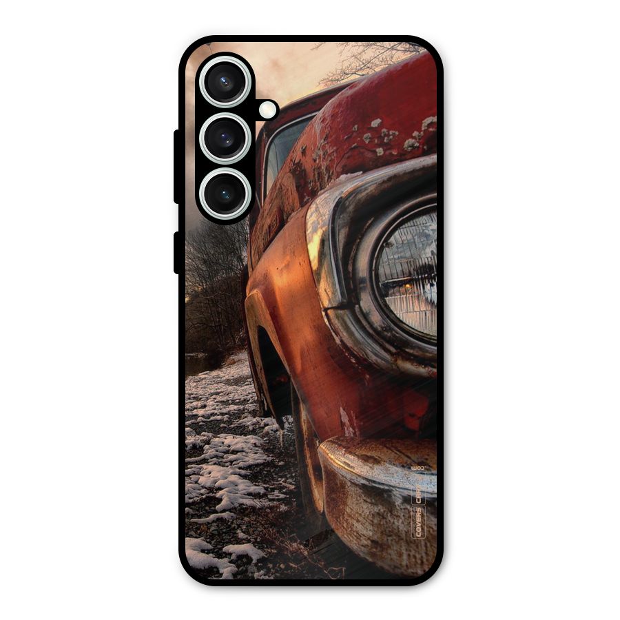 Vintage Car Headlight Metal Back Case for Galaxy S23 FE