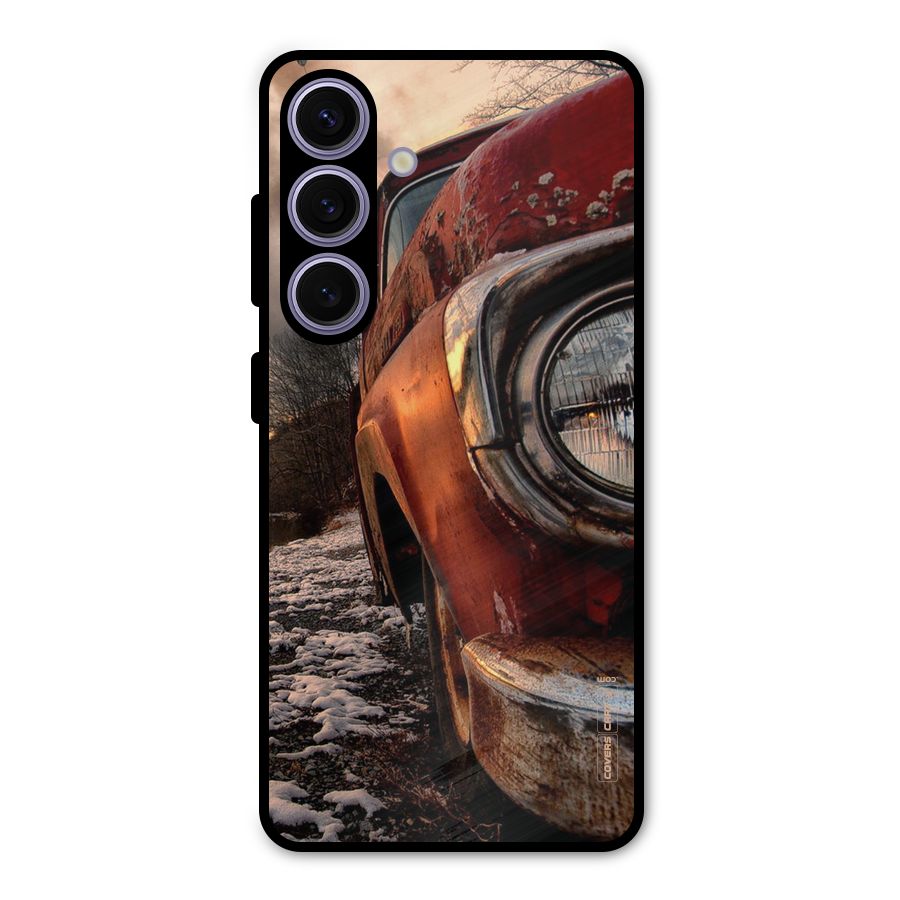 Vintage Car Headlight Metal Back Case for Galaxy S24