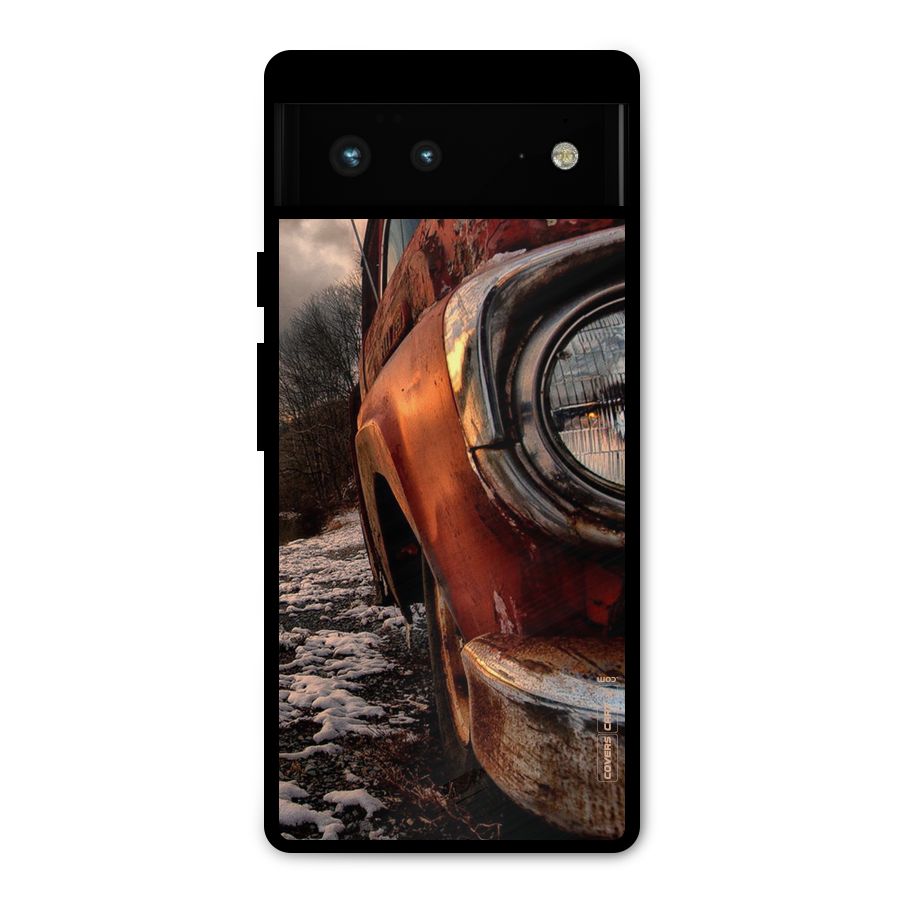 Vintage Car Headlight Metal Back Case for Google Pixel 6