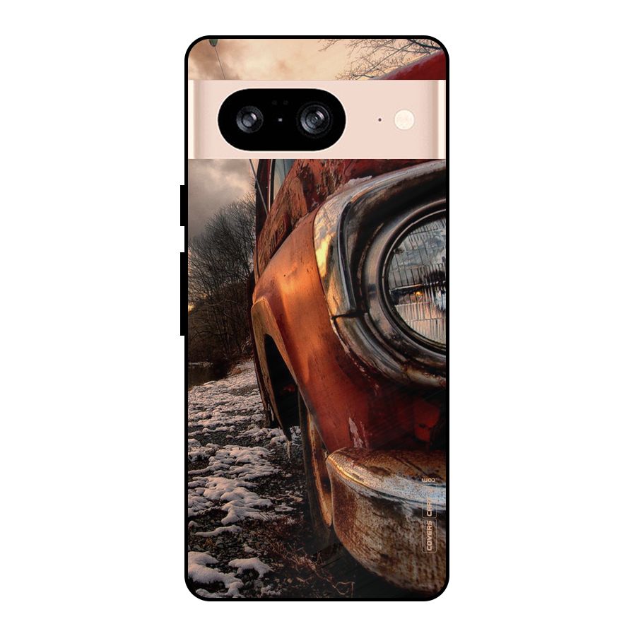 Vintage Car Headlight Metal Back Case for Google Pixel 8
