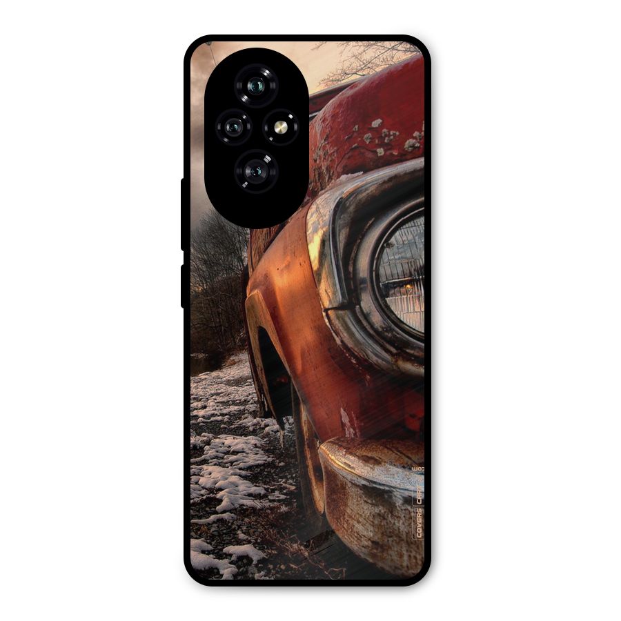 Vintage Car Headlight Metal Back Case for Honor 200