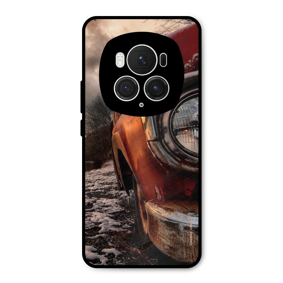 Vintage Car Headlight Metal Back Case for Honor Magic6 Pro