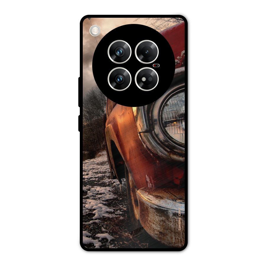 Vintage Car Headlight Metal Back Case for Infinix Zero 40 5G