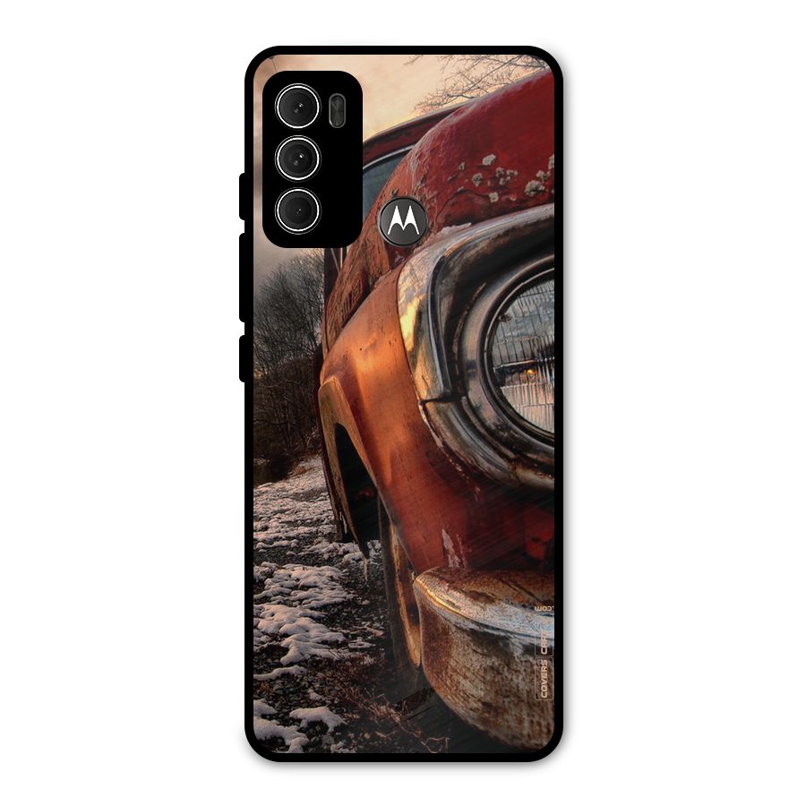 Vintage Car Headlight Metal Back Case for Moto G60