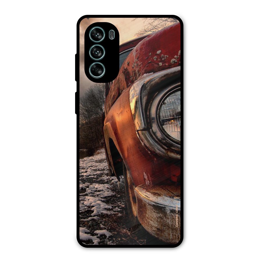 Vintage Car Headlight Metal Back Case for Moto G62