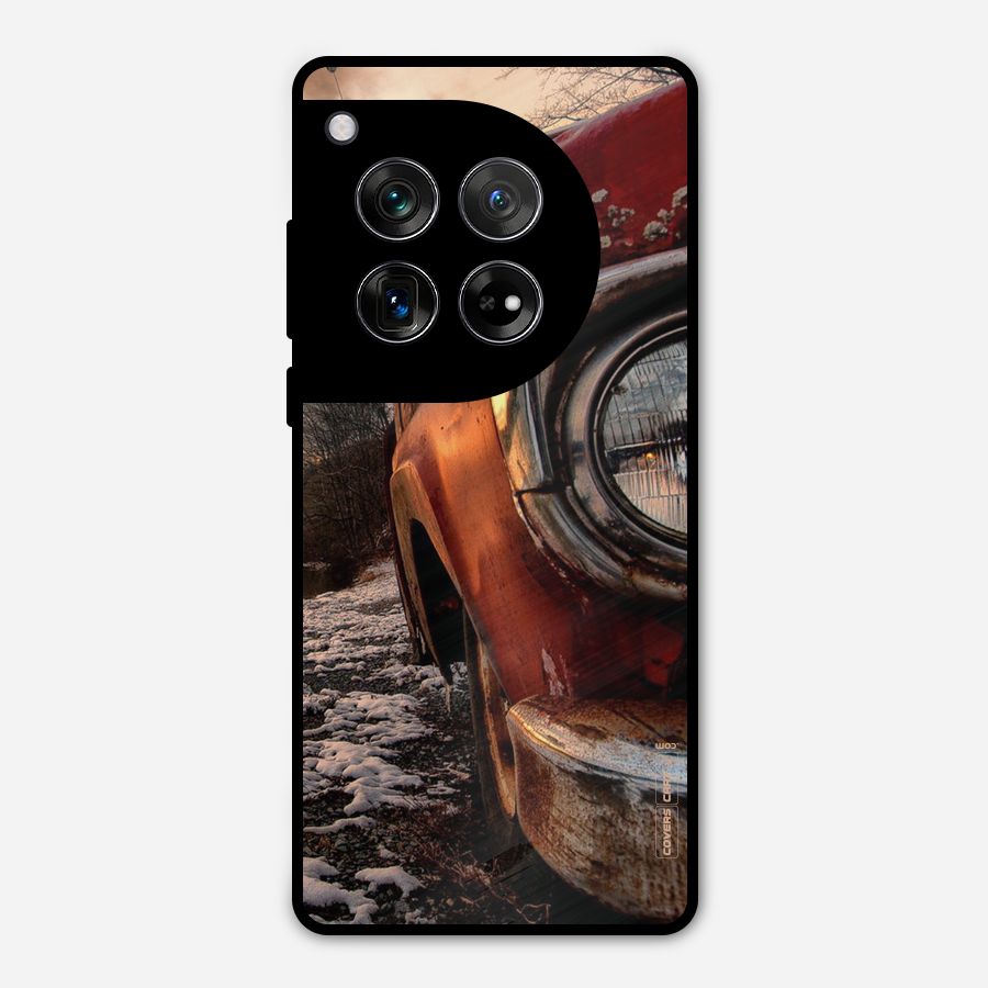 Vintage Car Headlight Metal Back Case for OnePlus 12
