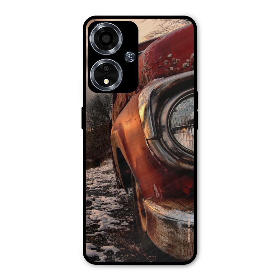 Vintage Car Headlight Metal Back Case for Oppo A59