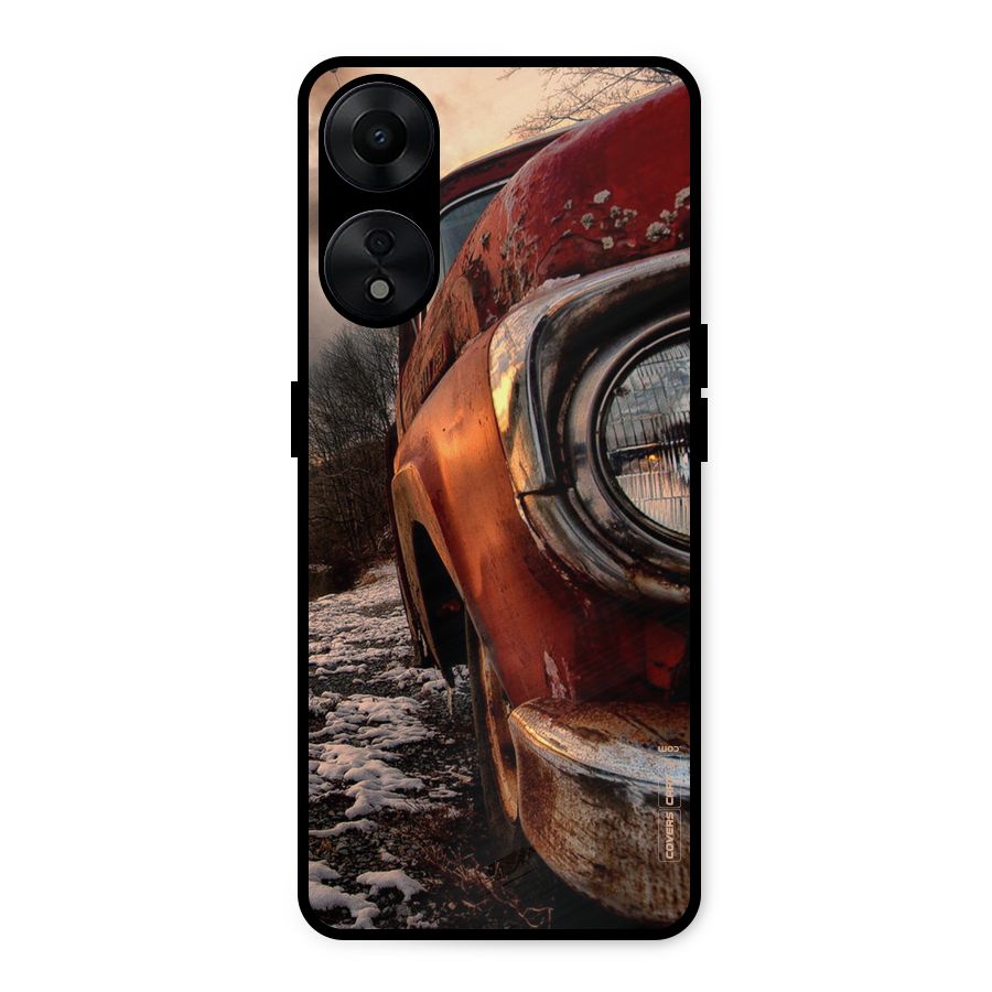 Vintage Car Headlight Metal Back Case for Oppo A78 5G