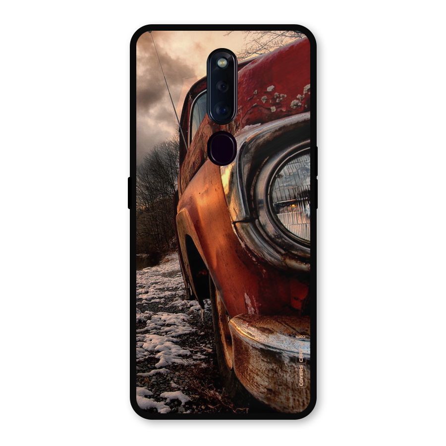 Vintage Car Headlight Metal Back Case for Oppo F11 Pro
