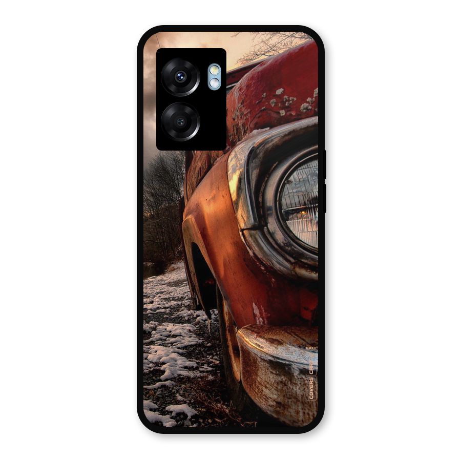 Vintage Car Headlight Metal Back Case for Oppo K10 (5G)