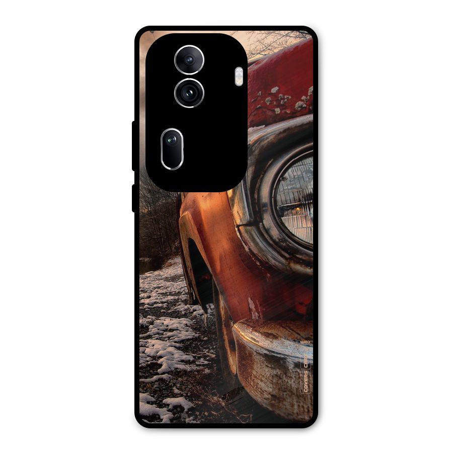 Vintage Car Headlight Metal Back Case for Oppo Reno11 Pro 5G
