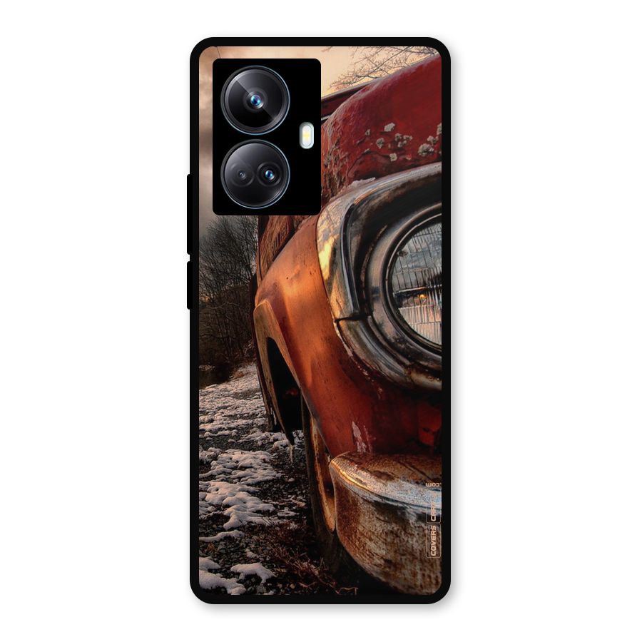 Vintage Car Headlight Metal Back Case for Realme 10 Pro Plus