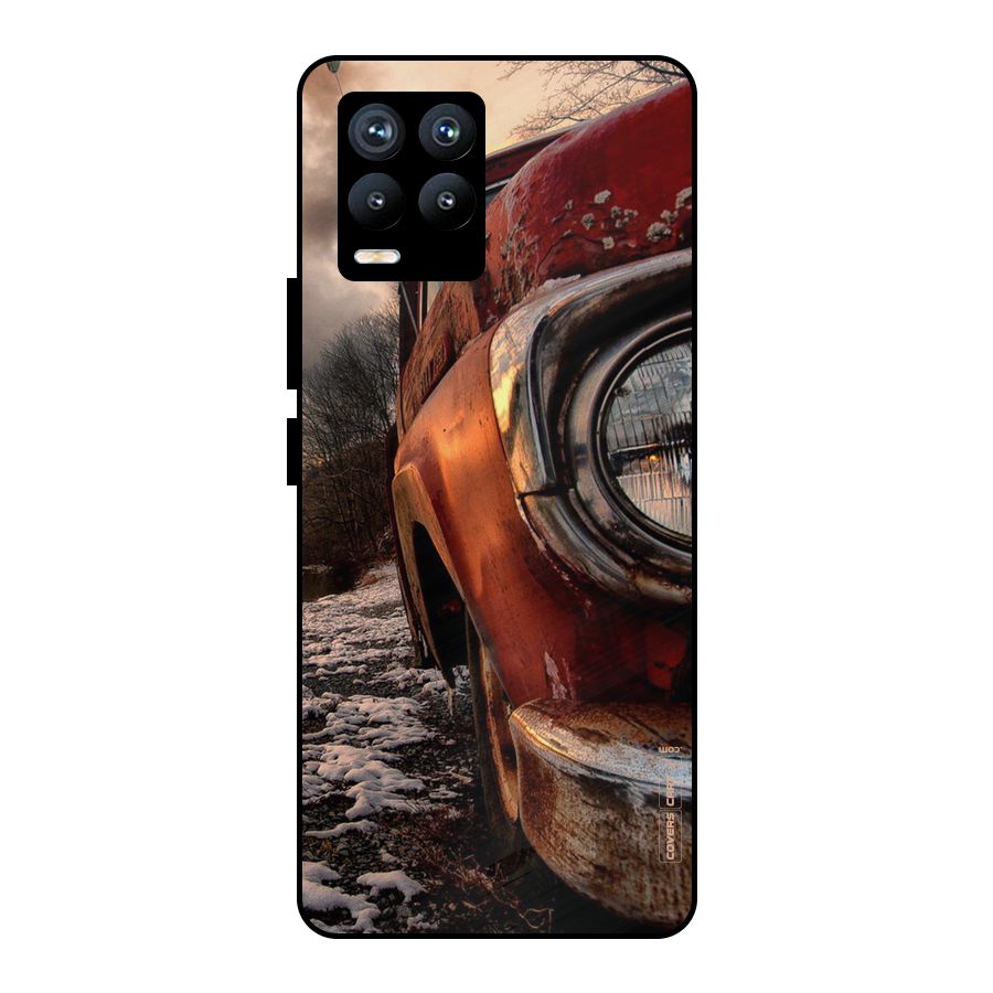 Vintage Car Headlight Metal Back Case for Realme 8 Pro