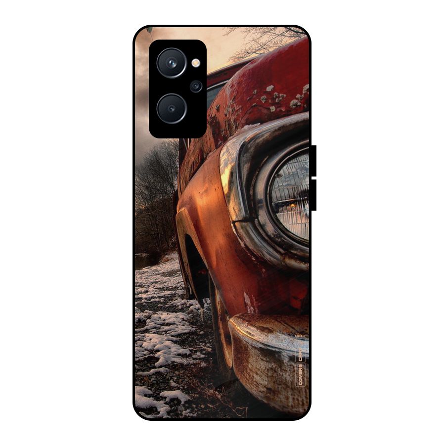 Vintage Car Headlight Metal Back Case for Realme 9i 5G