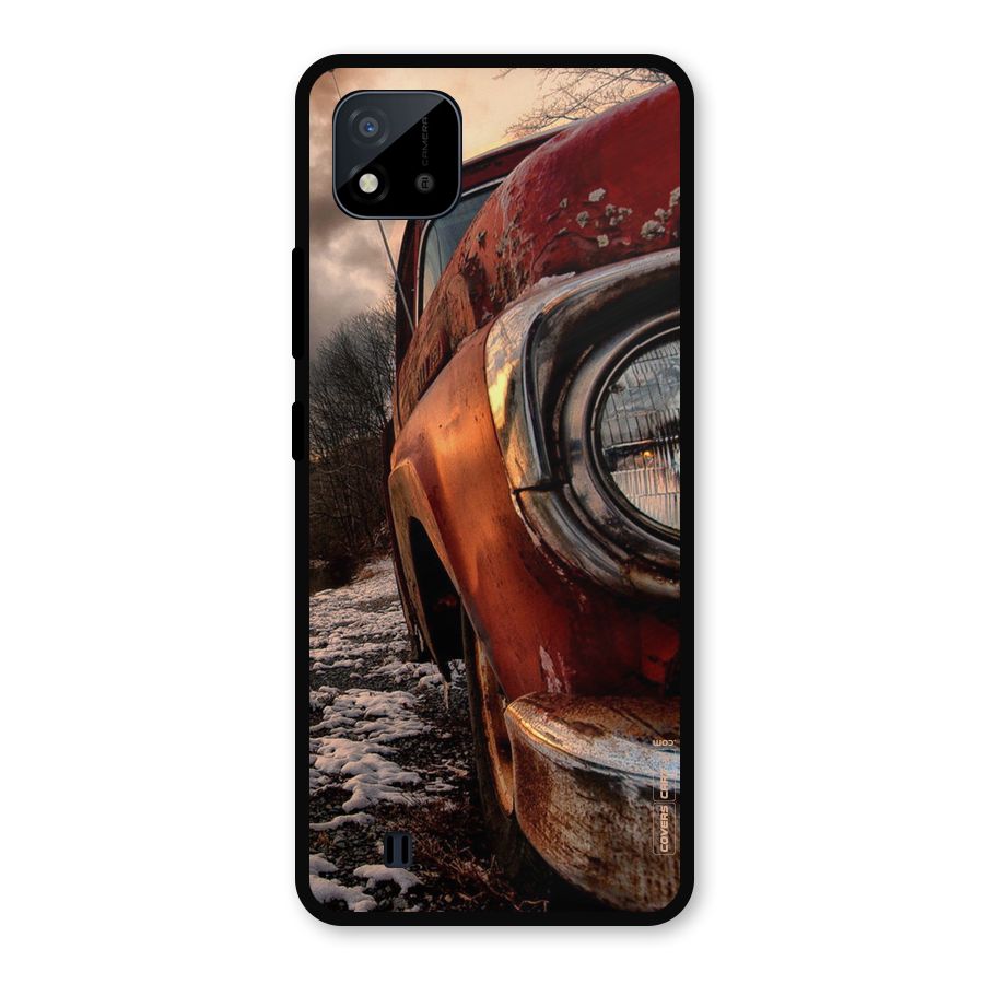 Vintage Car Headlight Metal Back Case for Realme C11 2021