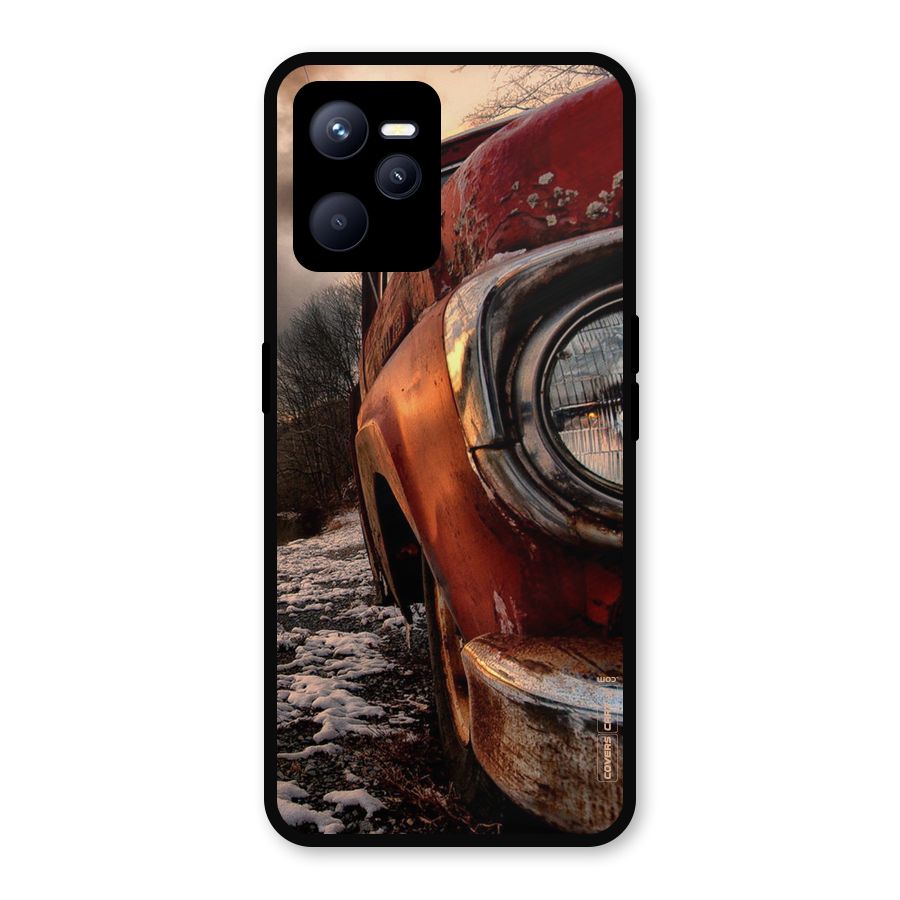 Vintage Car Headlight Metal Back Case for Realme C35