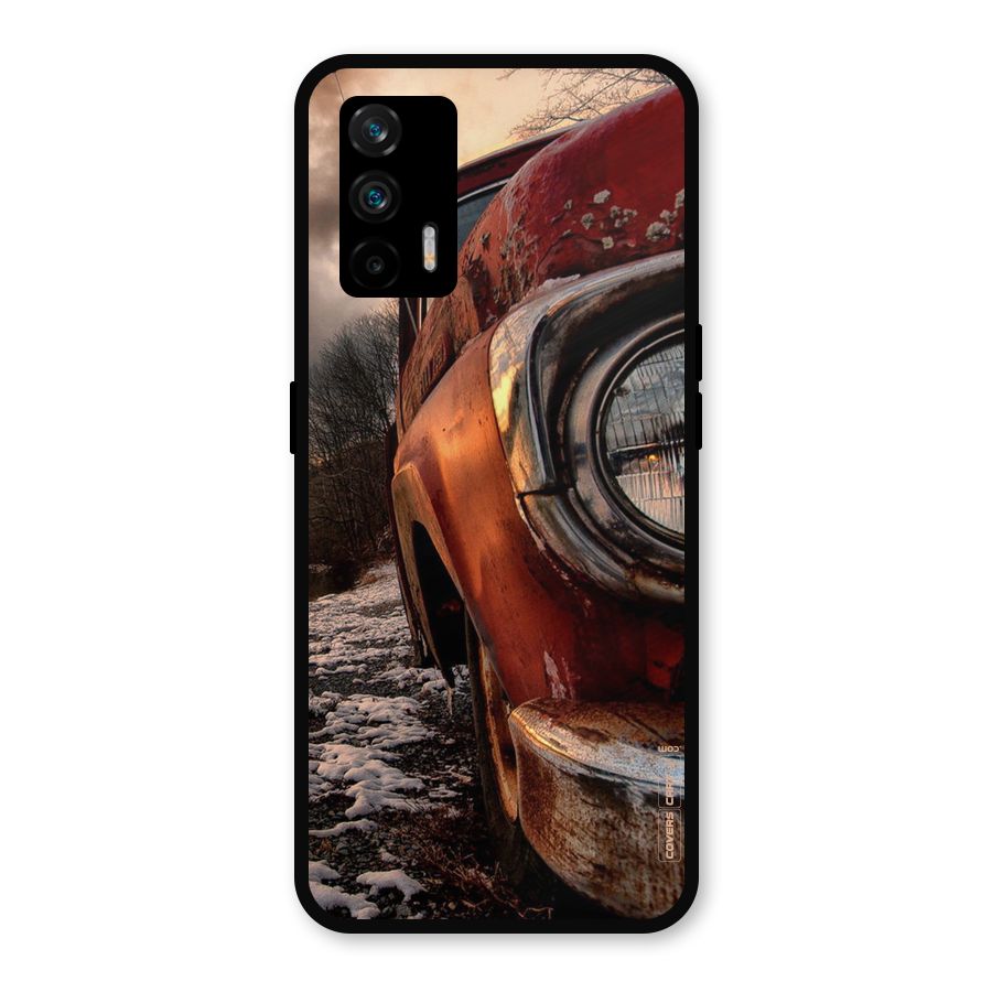 Vintage Car Headlight Metal Back Case for Realme GT 5G