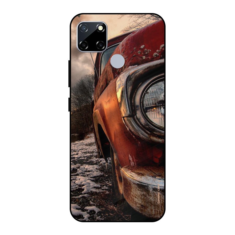 Vintage Car Headlight Metal Back Case for Realme Narzo 20