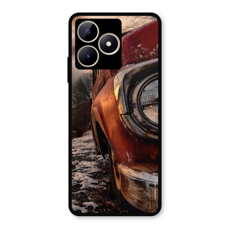 Vintage Car Headlight Metal Back Case for Realme Narzo N53
