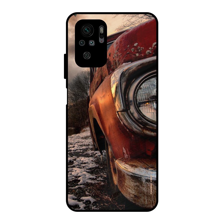 Vintage Car Headlight Metal Back Case for Redmi Note 10S