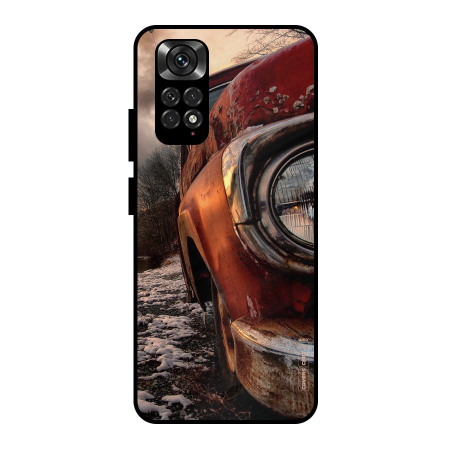 Vintage Car Headlight Metal Back Case for Redmi Note 11 Pro Plus 5G