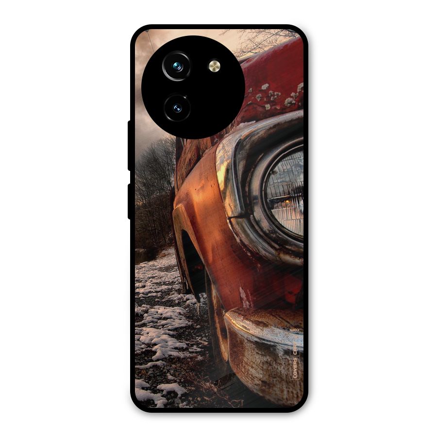 Vintage Car Headlight Metal Back Case for Vivo T3x