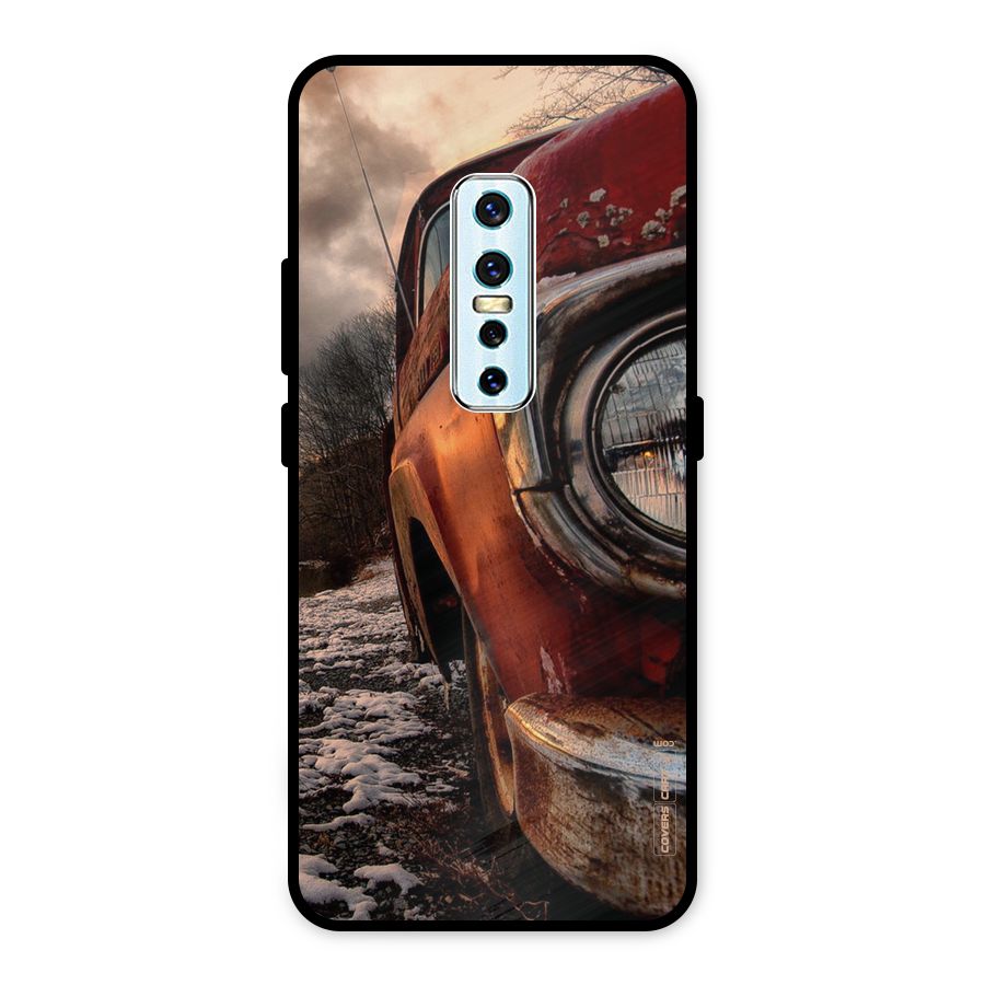 Vintage Car Headlight Metal Back Case for Vivo V17 Pro