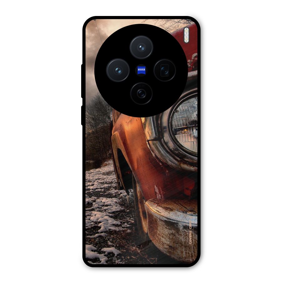 Vintage Car Headlight Metal Back Case for Vivo X200
