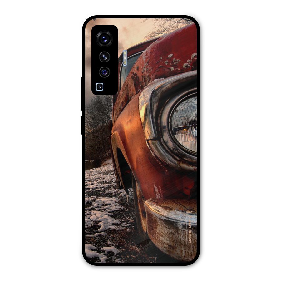 Vintage Car Headlight Metal Back Case for Vivo X50