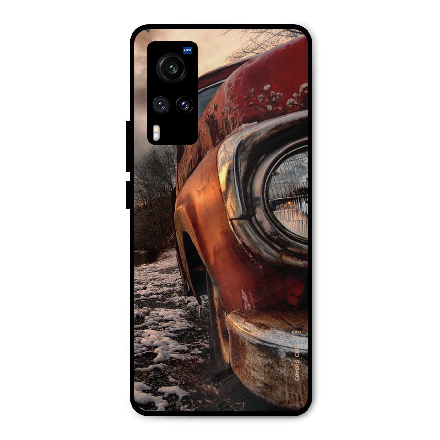 Vintage Car Headlight Metal Back Case for Vivo X60