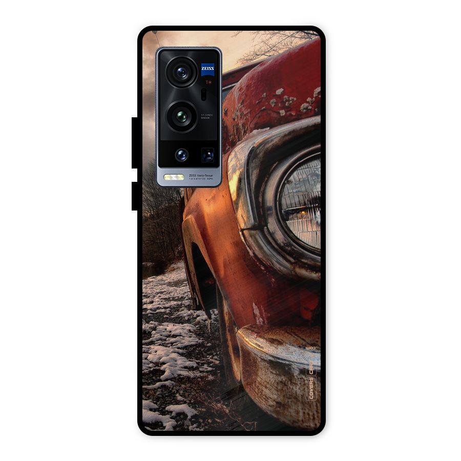 Vintage Car Headlight Metal Back Case for Vivo X60 Pro Plus