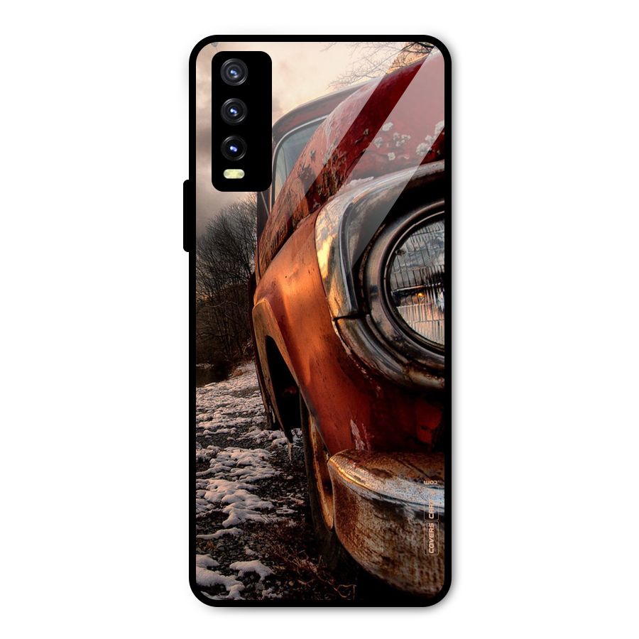 Vintage Car Headlight Metal Back Case for Vivo Y20t
