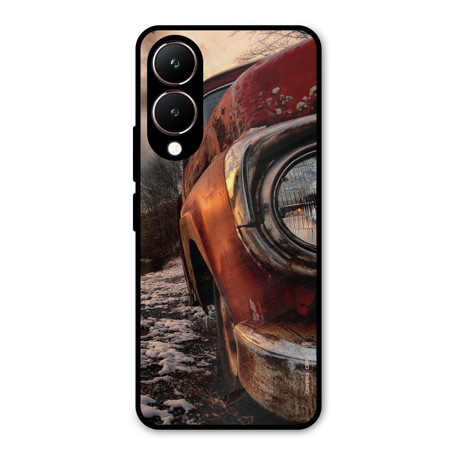 Vintage Car Headlight Metal Back Case for Vivo Y28