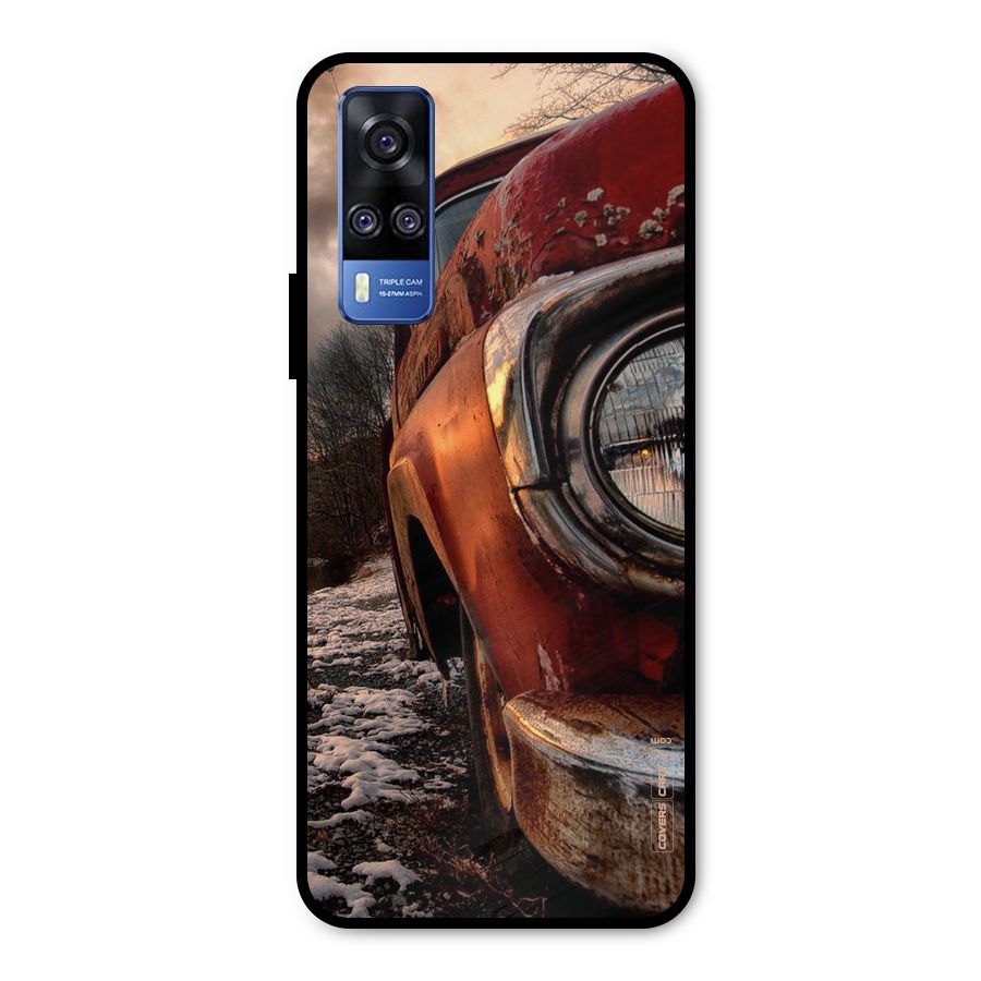 Vintage Car Headlight Metal Back Case for Vivo Y31