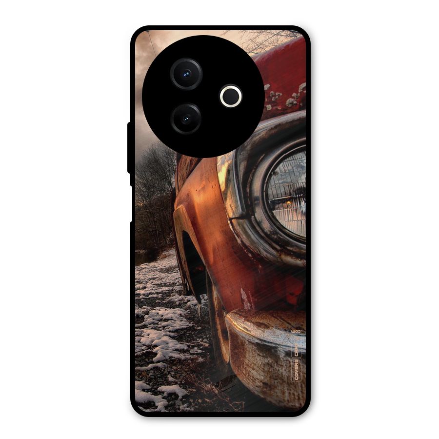 Vintage Car Headlight Metal Back Case for Vivo Y39