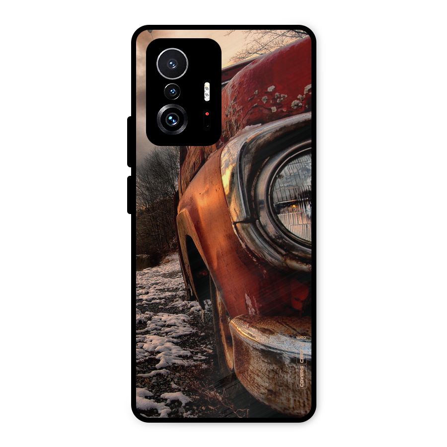 Vintage Car Headlight Metal Back Case for Xiaomi 11T Pro