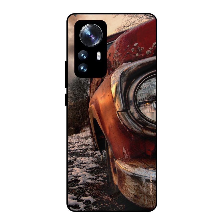 Vintage Car Headlight Metal Back Case for Xiaomi 12 Pro