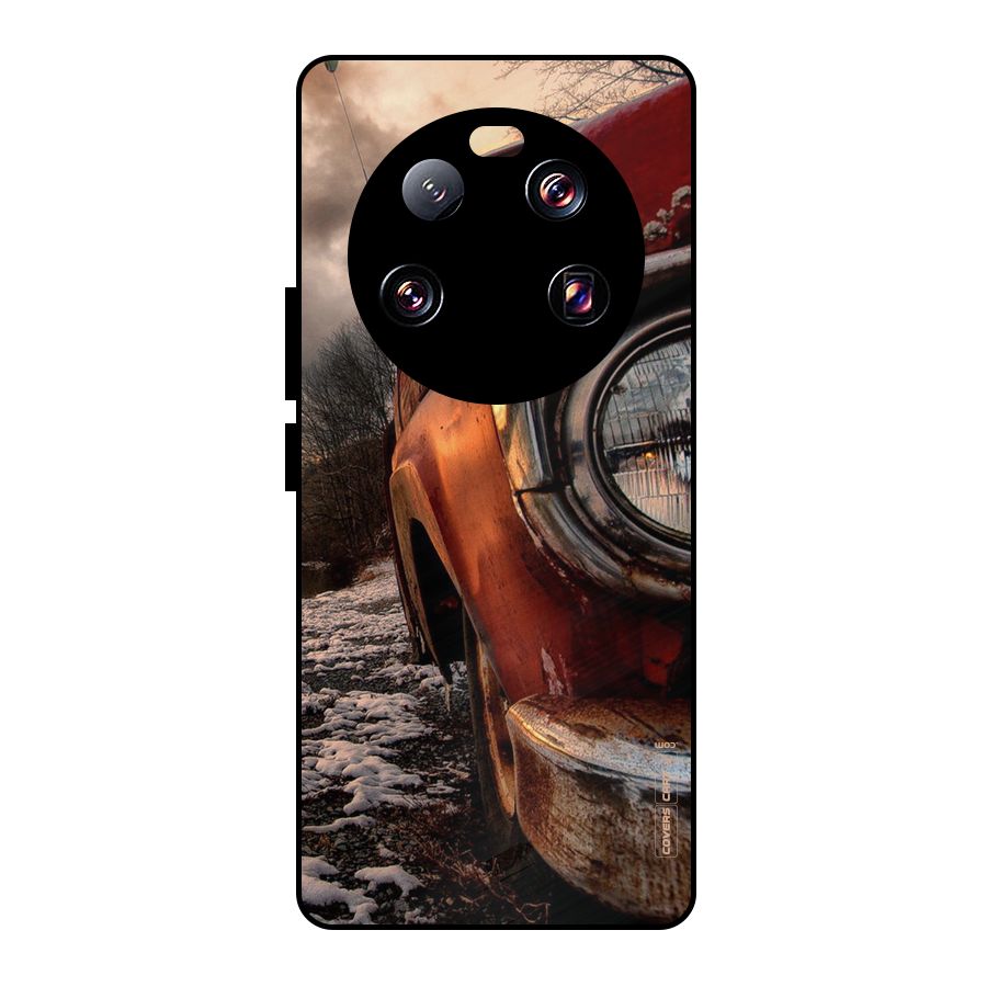Vintage Car Headlight Metal Back Case for Xiaomi 13 Ultra
