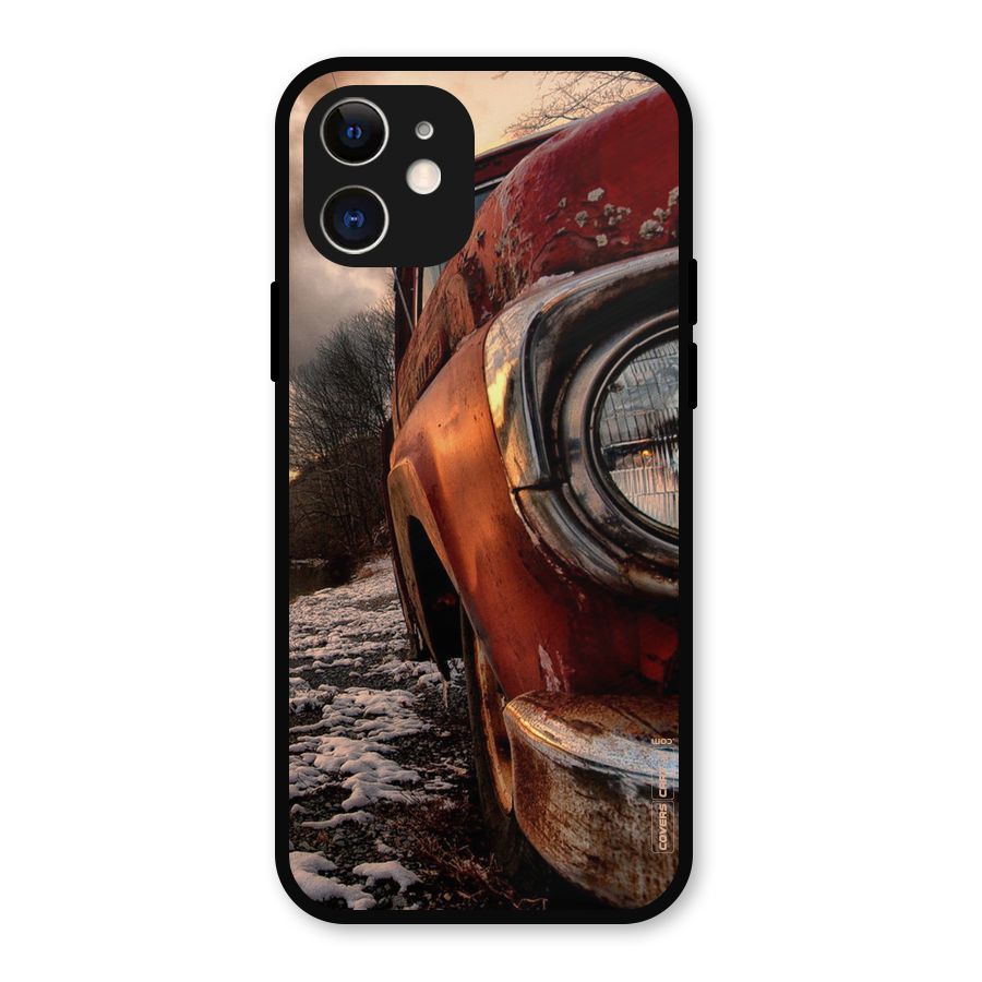 Vintage Car Headlight Metal Back Case for iPhone 12