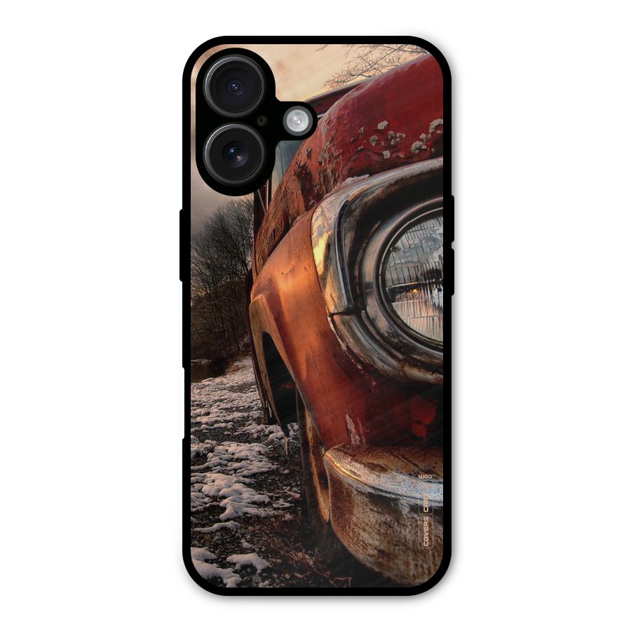 Vintage Car Headlight Metal Back Case for iPhone 16