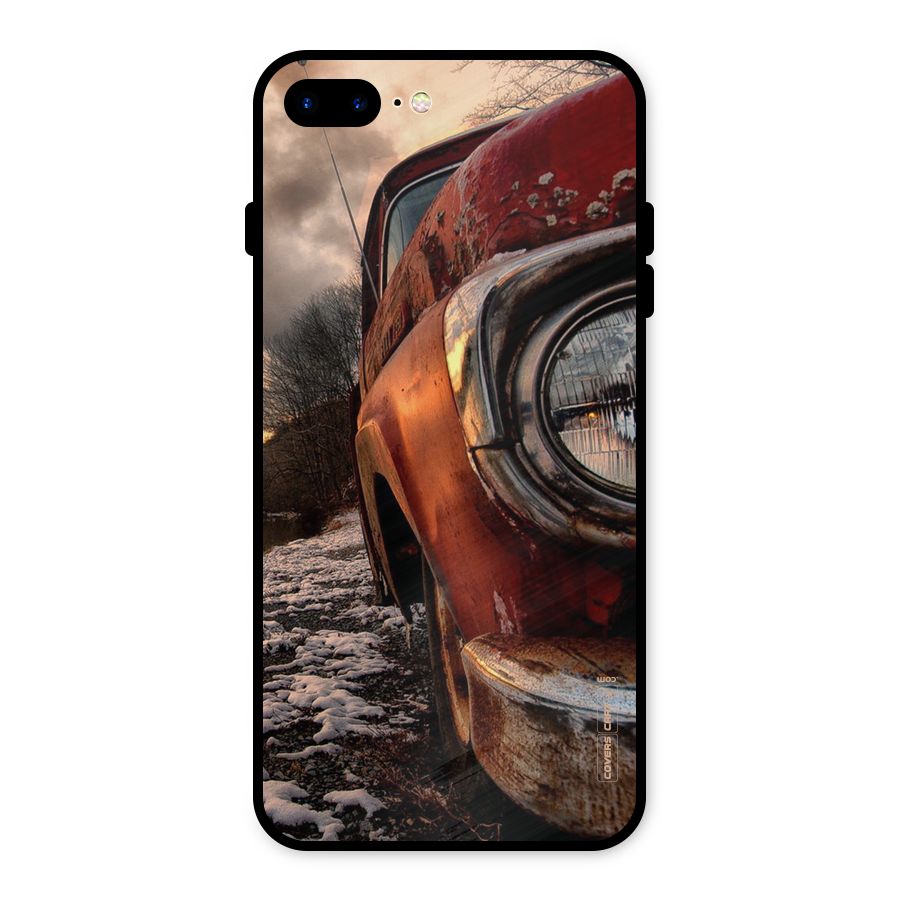 Vintage Car Headlight Metal Back Case for iPhone 8 Plus