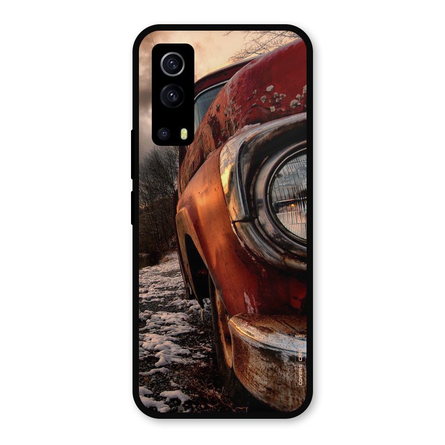Vintage Car Headlight Metal Back Case for iQOO Z3