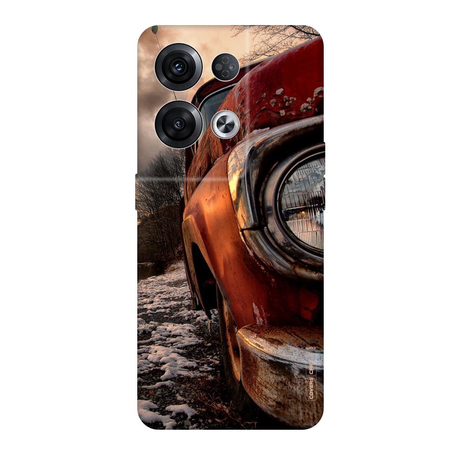 Vintage Car Headlight Original Polycarbonate Back Case for Oppo Reno8 Pro 5G