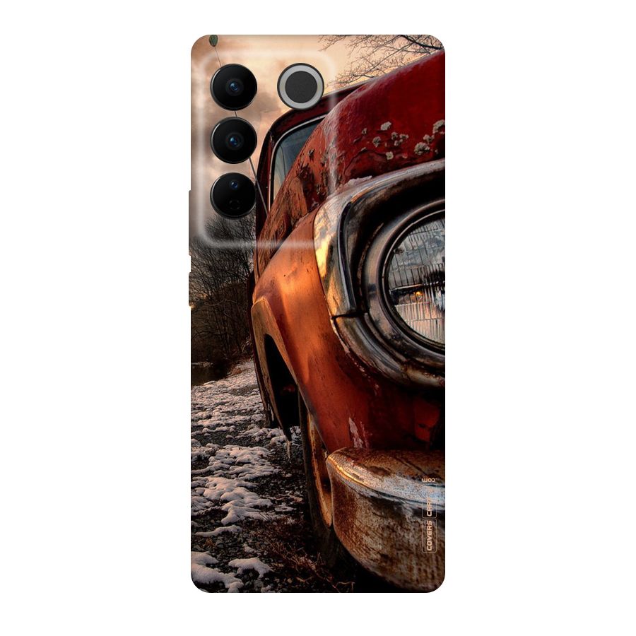 Vintage Car Headlight Original Polycarbonate Back Case for Vivo V27