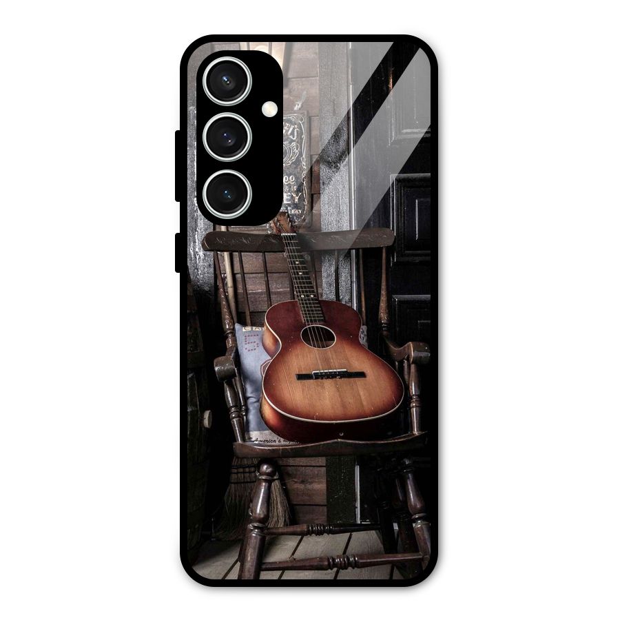 Vintage Chair Guitar Glass Back Case for Galaxy S23 FE