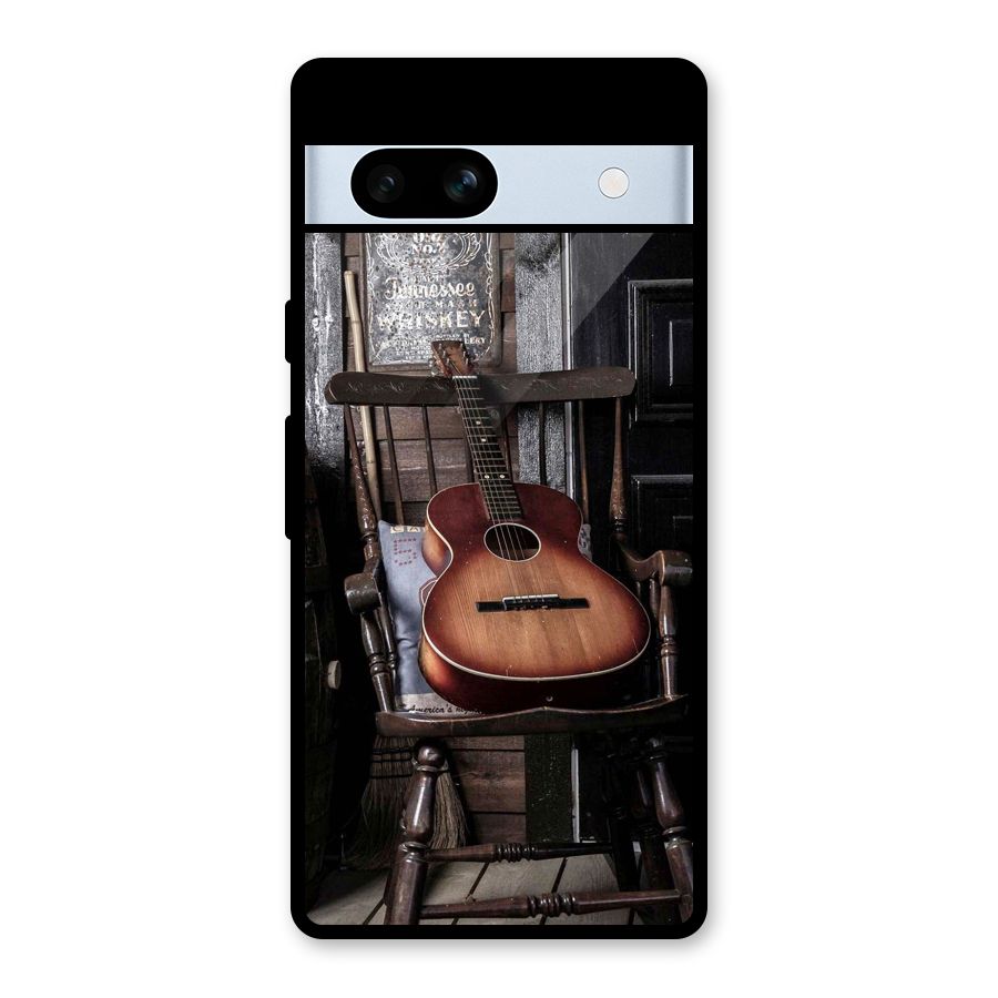 Vintage Chair Guitar Glass Back Case for Google Pixel 7a