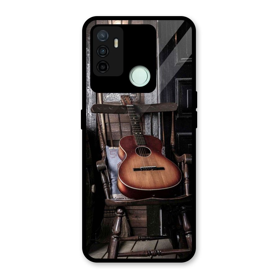 Vintage Chair Guitar Glass Back Case for Oppo A53