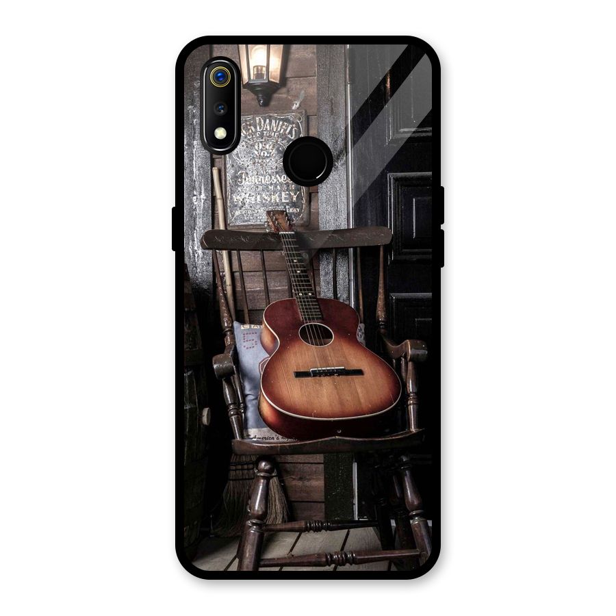 Vintage Chair Guitar Glass Back Case for Realme 3